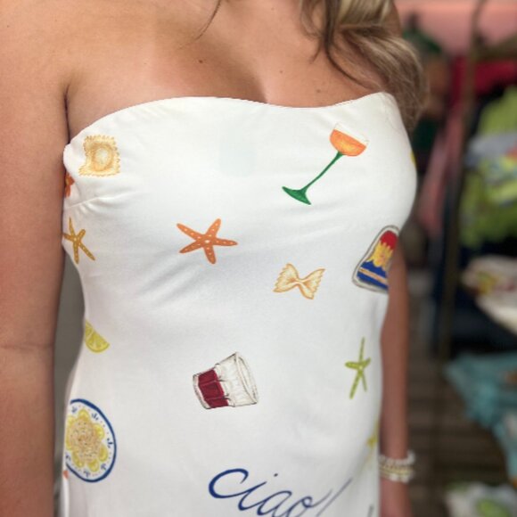 LoveShack Fancy Carla Maxi Dress – White - Picture 2 of 3